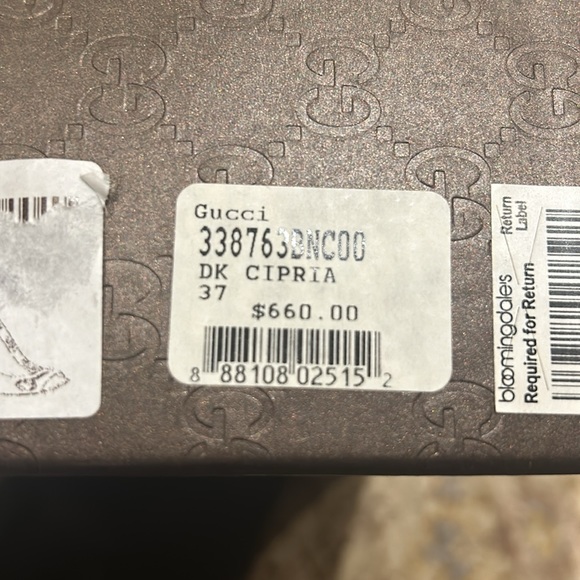 Gucci sandals size 37 color is called Cipria. I bought these from Bloomingdales - Picture 7 of 8